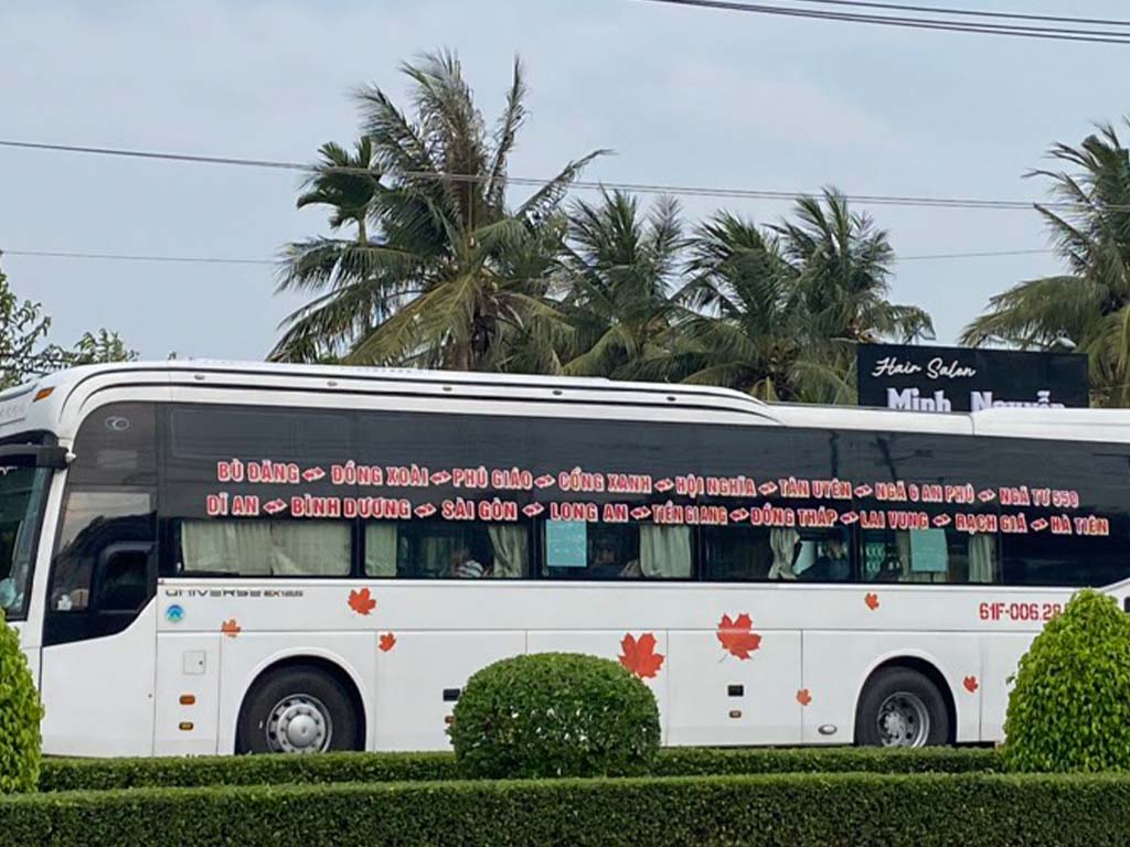 Lịch trình xe Huỳnh Tâm từ Bình Dương đi Sài Gòn đến Phú Quốc di chuyển
